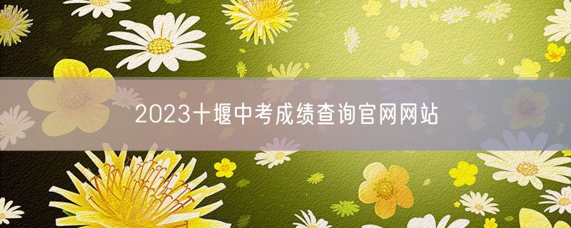 2023十堰中考成绩查询官网网站